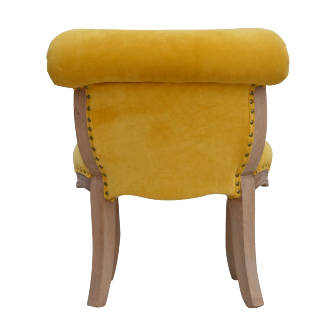 Mustard Velvet Studded Chair - Image 8