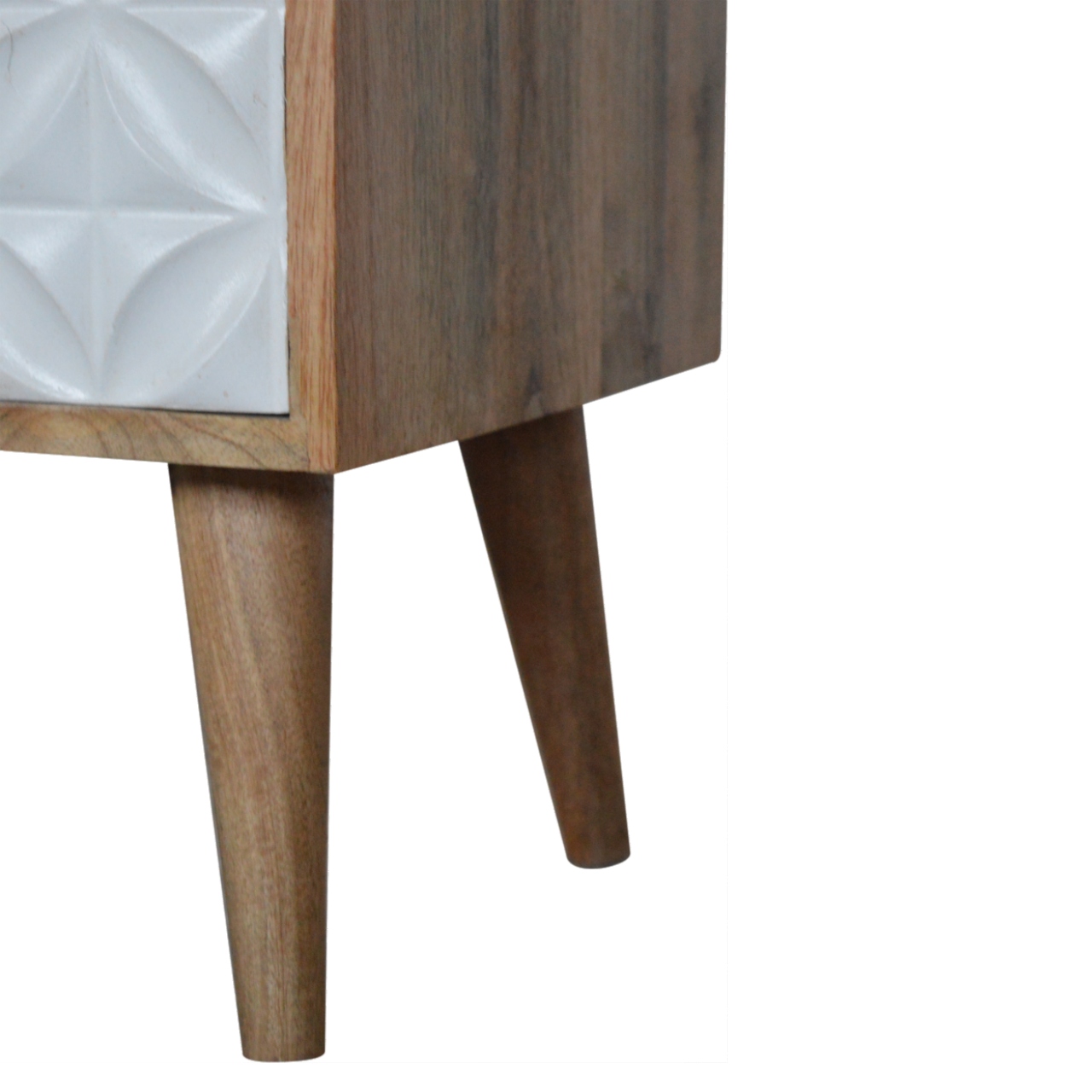 Daisy Carved 1 Door Bedside - Image 7